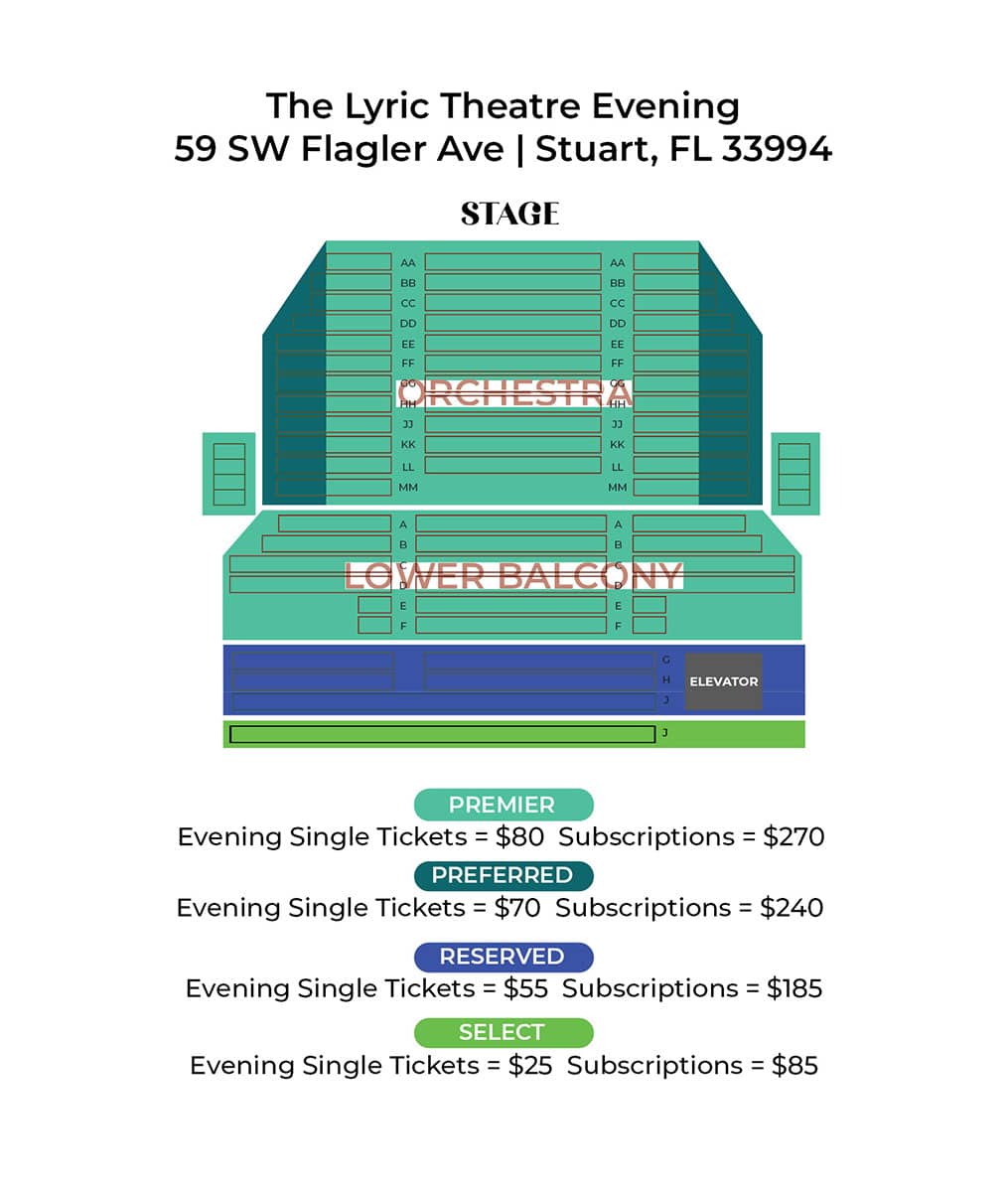 Stuart Evening Seating Chart, Lyric Theater Atlantic Classical Orchestra