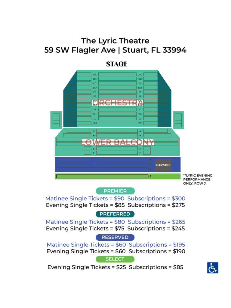 Atlantic Classical Orchestra Seating Chart: The Lyric Theatre, 59 SW Flagler Ave Stuart, Fl 33994