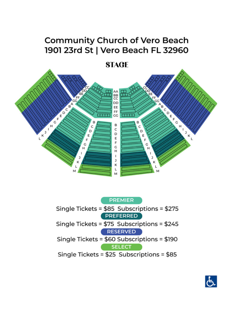 Atlantic Classical Orchestra Seating Chart: Community Church of Vero Beach: 1901 23rd St, Vero Beach, Fl 32960